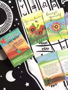 1張瘋狂情愛小紙條,精美收藏卡,情愛預言卡 - 綠色 - 查看 7