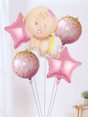 5pcs/Set Crawling Party Decoration Star Shaped Balloons