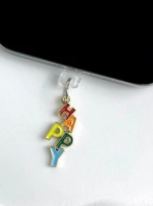 Metallic Phone Dust Plug & Charging Port Cover Creative Accessory - Multicolor - View 3