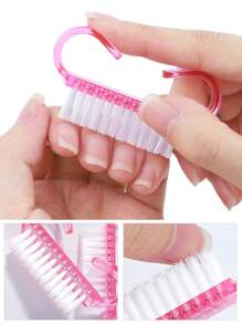 2 pièces Pinceaux cosmétiques parfaits pour la mise en poussière des ongles, mini brosse à poussière, brosse de nettoyage, brosse dure pour les ongles et les doigts, pédicure, petite brosse pour les pieds, femmes et hommes, fournitures pour les ongles, outils pour les ongles, outils pour la nail art, rentrée scolaire, ongles, outils pour les ongles pour les faux ongles