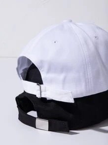 2pcs Men's Embroidered Baseball Cap, Outdoor Smile Face Baseball Cap - Black and White - View 4
