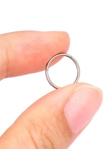 1 Pieza Anillo De Nariz De Acero Inoxidable 316l, Anillo Sin Soldadura Con Chapado En Oro, Puede Ser Utilizado Como Aretes Por Mujeres Y Hombres