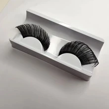 Pestañas postizas hecho a mano extra larga para exagerado actuación - Negro - Ver 5