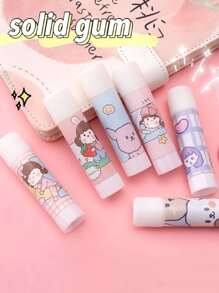 5pcs/Set Random Cartoon High Viscosity Sturdy Handmade DIY Solid Glue Sticks - Multicolor - View 6