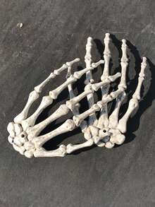 1 Par De Accesorios De Manos Y Garras De Esqueleto De Halloween, Utilizado Para Decoración De Casa Embrujada, Travesura De Fiesta - Blanco - Ver 2