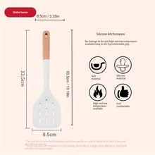 1入組矽膠炊具帶木柄湯勺或者鍋鏟