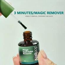 nailpop 2瓶15ml神奇卸甲液,快速溫和卸除凝膠指甲,快速脫膜,神奇卸甲液除脂劑,適用於家庭和沙龍使用 - 軍綠色 - 查看 2