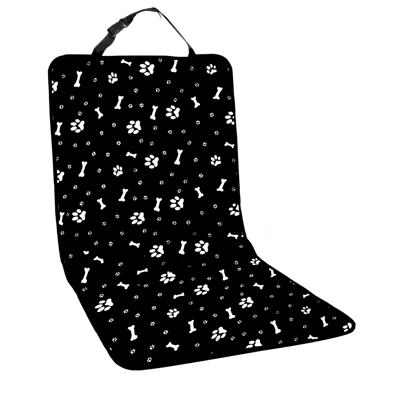 Cubierta de asiento de coche impermeable para asientos delanteros - Asegurando la comodidad y protegiendo los asientos de su automóvil durante los viajes. Alfombrilla de asiento de coche para perros y gatos. (Negro)