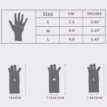 1 双男女款关节炎压缩露指手套，保暖手部，类风湿性肌腱炎肿胀腕管疼痛防滑露指打字日常工作手套 - 查看 9