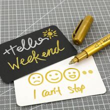 4 件装 DIY 金属防水永久油漆记号笔金色银色工艺品树脂模具笔艺术绘画用品 - 金色 - 查看 7