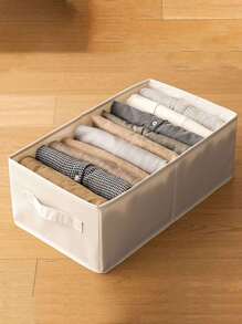 1pc 960D Oxford Cloth Closet Organizer Bin, Clothes Finishing Box, Double Handle Foldable Storage Box, Fabric Storage Box Decorations Decor Festival Decor Room Decor Home Decor Bed Room Decor Bedroom, Organizer, Home Storage, White T Shirt Women, Black Pants Women, Ladies Winter Clothes, Dress,