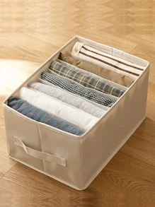 1pc 960D Oxford Cloth Closet Organizer Bin, Clothes Finishing Box, Double Handle Foldable Storage Box, Fabric Storage Box Decorations Decor Festival Decor Room Decor Home Decor Bed Room Decor Bedroom, Organizer, Home Storage, White T Shirt Women, Black Pants Women, Ladies Winter Clothes, Dress,