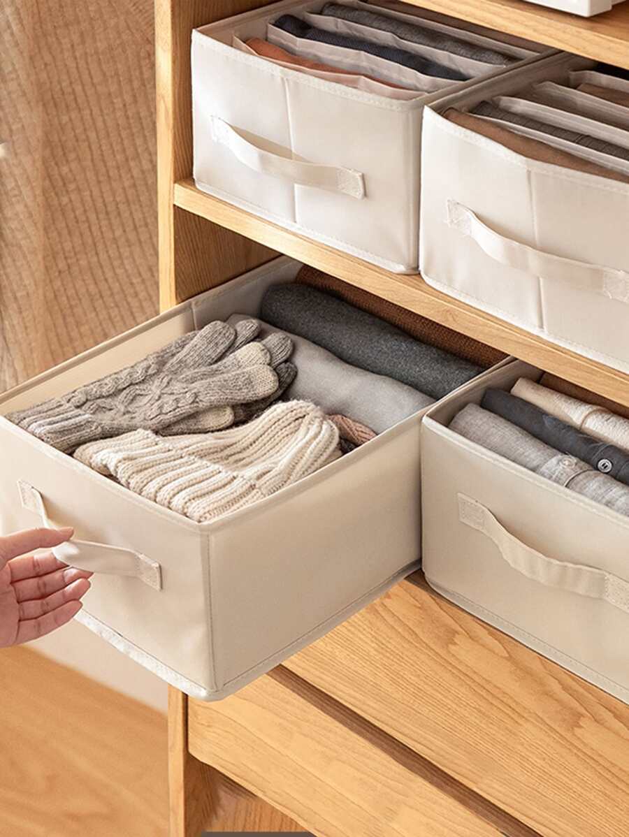 1pc 960D Oxford Cloth Closet Organizer Bin, Clothes Finishing Box, Double Handle Foldable Storage Box, Fabric Storage Box Decorations Decor Festival Decor Room Decor Home Decor Bed Room Decor Bedroom, Organizer, Home Storage, White T Shirt Women, Black Pants Women, Ladies Winter Clothes, Dress,