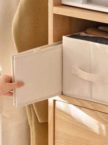 1pc 960D Oxford Cloth Closet Organizer Bin, Clothes Finishing Box, Double Handle Foldable Storage Box, Fabric Storage Box Decorations Decor Festival Decor Room Decor Home Decor Bed Room Decor Bedroom, Organizer, Home Storage, White T Shirt Women, Black Pants Women, Ladies Winter Clothes, Dress,