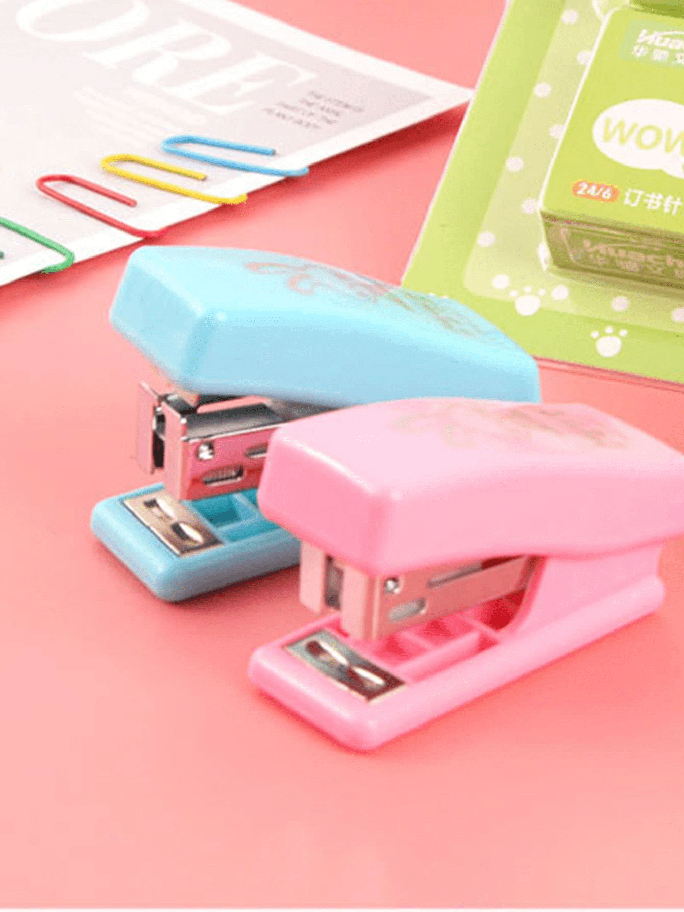mini con dibujos animados Papelería Engrapadora - Multicolor - Añade 1