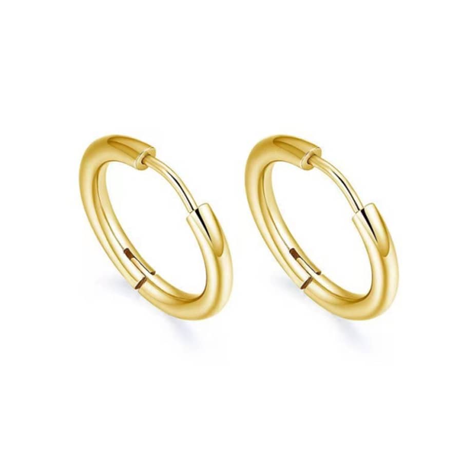 1雙不銹鋼小圓形耳環,中性搖滾首飾類