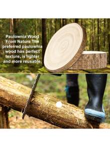 6pcs/Pack 7-8 Inches Wood Slices Large Natural Wood Rounds Centerpiece Decoration Wood Circles Rustic Wood Slices For Centerpiece Decoration, Wedding, Party, Diy, Craft, Wood Decor