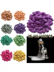 60顆彩色後流香內部芳香塔香,氣味清新劑 - 彩色 - 查看 1