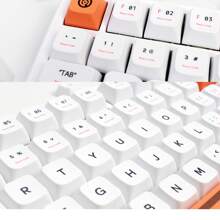 XDA 高度球形机械键盘键帽 PBT 材料升华工艺热转印工艺塑料主题潮流嘻哈都市主题礼物女孩喜爱多色可爱图案设计 137 键大全套通用机械键盘键帽 (白色) - XDA高度-白色塑料137鍵+拔鍵器盒裝 - 查看 9