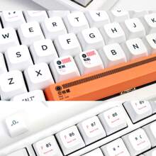 XDA 高度球形机械键盘键帽 PBT 材料升华工艺热转印工艺塑料主题潮流嘻哈都市主题礼物女孩喜爱多色可爱图案设计 137 键大全套通用机械键盘键帽 (白色) - XDA高度-白色塑料137鍵+拔鍵器盒裝 - 查看 7