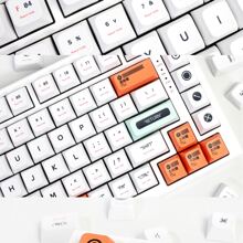 XDA 高度球形机械键盘键帽 PBT 材料升华工艺热转印工艺塑料主题潮流嘻哈都市主题礼物女孩喜爱多色可爱图案设计 137 键大全套通用机械键盘键帽 (白色) - XDA高度-白色塑料137鍵+拔鍵器盒裝 - 查看 8
