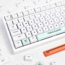 XDA 高度球形机械键盘键帽 PBT 材料升华工艺热转印工艺塑料主题潮流嘻哈都市主题礼物女孩喜爱多色可爱图案设计 137 键大全套通用机械键盘键帽 (白色) - XDA高度-白色塑料137鍵+拔鍵器盒裝 - 查看 3