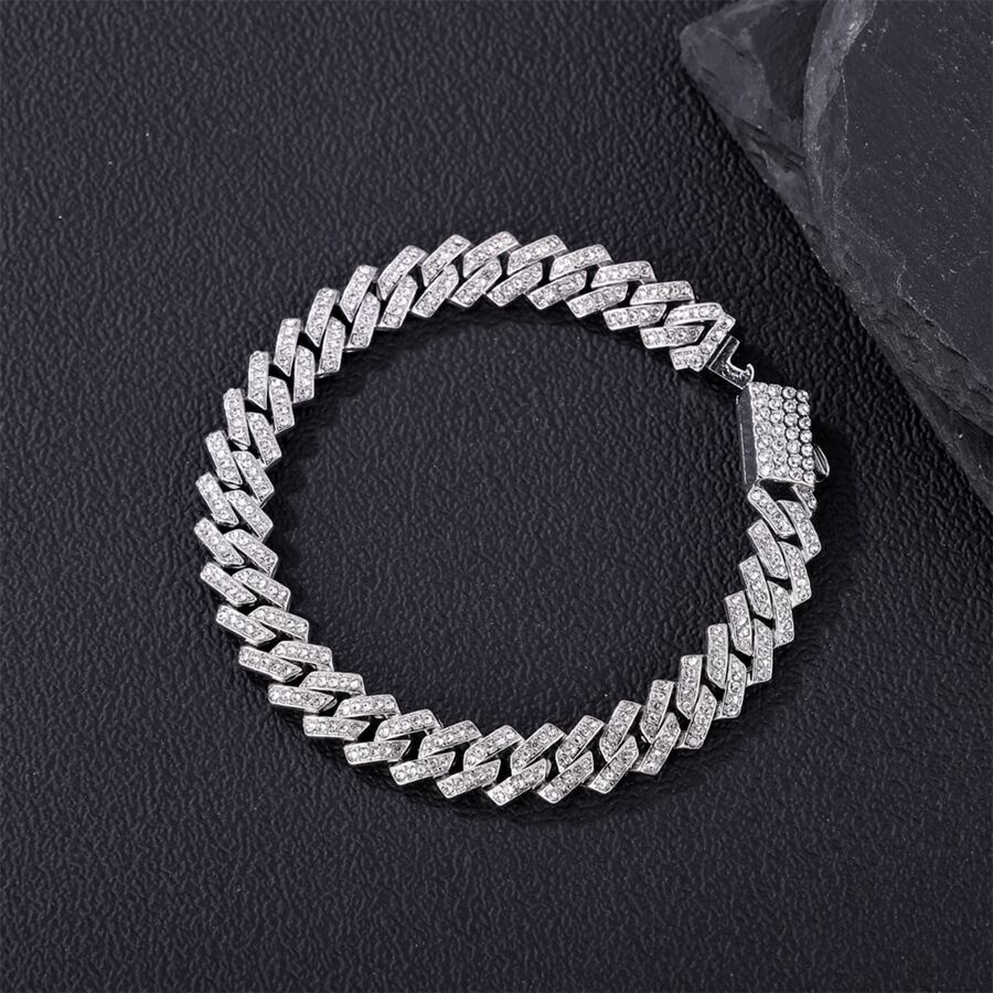 Xương cá Chuỗi Khóa Vòng tay 8Inch , Không giới tính , Thích hợp Đối với Mặc hàng ngày , Trường học , Buổi tiệc , Và Khác Là A Đúng mốt Và Linh hoạt Phụ kiện Với Phong cách đường phố Và Cảm giác , Thích hợp Đối với Năm mới Và Quà sinh nhật Đối với Trẻ em Hoặc - Bạc - Xem 1