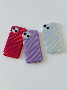 Funda de teléfono de 3 piezas con diseño de manzana de neón, resistente al agua, a los golpes y a los arañazos - Multicolor - Ver 3