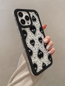 1 个带心形和眼睛图案的 Iphone 手机壳，透明大孔，防震边缘到边缘覆盖，兼容 Iphone11/12/13/14/6/6s/6plus/7/8/Se/7plus/8plus/X/Xs Max/Xr/11pro/12pro/13pro/14pro/12mini/13mini/11promax/12promax/13promax/14promax/14plus 男女皆宜的型号 - 無色 - 查看 2