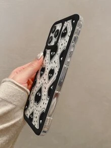 1 个带心形和眼睛图案的 Iphone 手机壳，透明大孔，防震边缘到边缘覆盖，兼容 Iphone11/12/13/14/6/6s/6plus/7/8/Se/7plus/8plus/X/Xs Max/Xr/11pro/12pro/13pro/14pro/12mini/13mini/11promax/12promax/13promax/14promax/14plus 男女皆宜的型号 - 無色 - 查看 3
