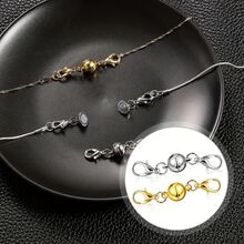 Diy配件連接器磁性龍蝦扣珠寶扣,圓形項鍊扣扣,適用於diy項鍊手鐲珠寶工藝製作 - 彩色 - 查看 2