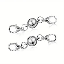 Diy配件連接器磁性龍蝦扣珠寶扣,圓形項鍊扣扣,適用於diy項鍊手鐲珠寶工藝製作 - 彩色 - 查看 10