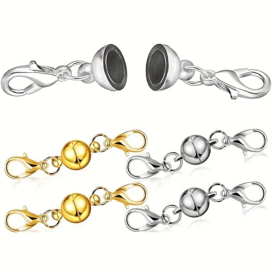 Diy配件連接器磁性龍蝦扣珠寶扣,圓形項鍊扣扣,適用於diy項鍊手鐲珠寶工藝製作 - 彩色 - 查看 1