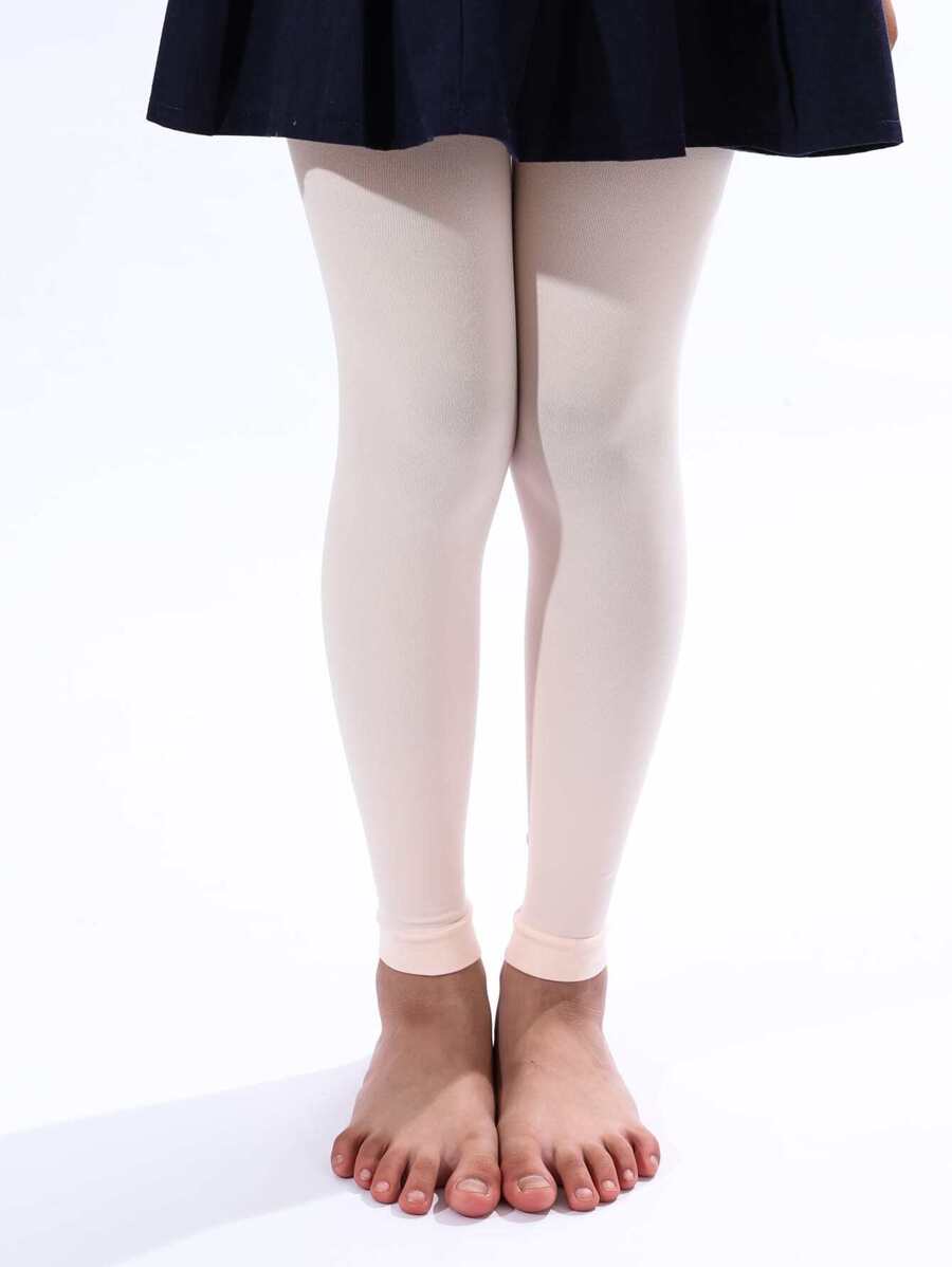 女童基本款3/4長褲,適用於舞蹈練習 - 粉色 - 查看 1