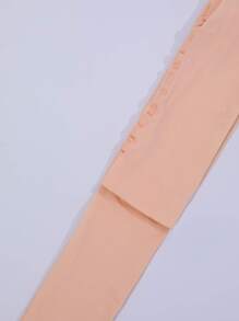 女童基本款3/4長褲,適用於舞蹈練習 - 粉色 - 查看 2