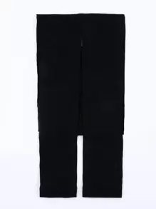 Girls' Basic Capri Leggings For Dance Or Layering - Black - View 3