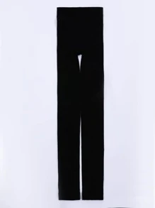 Girls' Basic Capri Leggings For Dance Or Layering - Black - View 4