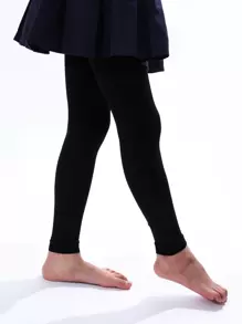 Girls' Basic Capri Leggings For Dance Or Layering - Black - View 5