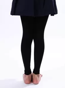 Girls' Basic Capri Leggings For Dance Or Layering - Black - View 6