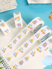 500pcs Encouraging Stickers With Pencil Cup Trophy Design For Kids' Reward And Incentive - Multicolor - View 1