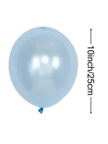 50 Piezas Balones Azul Claro Perlado De 10 Pulgadas - Celeste - Ver 3