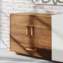 1入組咖啡顏色素色和厚櫥櫃手柄合適的適用於櫥櫃,,,和抽屜