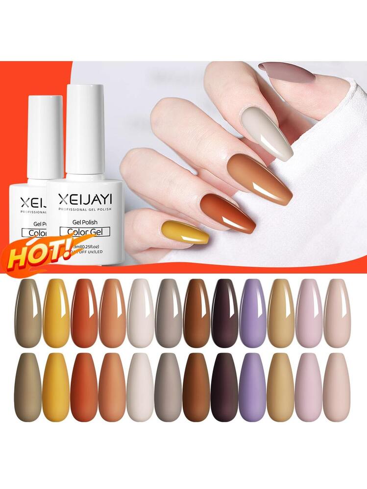 XEIJAYIネイルまとめ６０本 XEIJAYI XEJAYI 15ml ジェルネイルポリッシュ、UV LED オフ可能ネイル