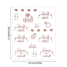 1Pc Bachelor/Bachelorette Party Golden Flash Tattoo Sticker, Wedding Temporary Tattoo Sticker, Suitable For Festival, Party And Wedding Fake Tattoos - Dusty Pink - View 3