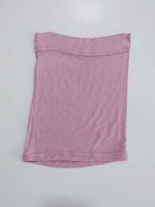 1入組模軟實色無邊帽和圍脖,高彈性多用途女士冬季帽子或圍巾 - 珊瑚粉 - 查看 3