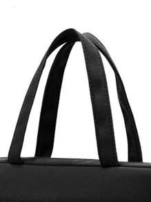 1pc 11inch/14inch Multifunctional Laptop Bag With Inner Compartment, Portable And Unisex Style - Black - View 4