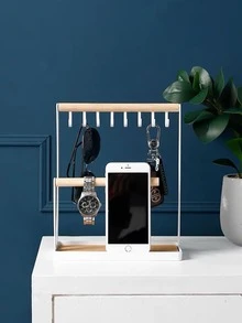 1pc Multicolor Iron Jewelry Holder, Key/accessory Storage Rack - Multicolor - View 8