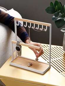 1pc Multicolor Iron Jewelry Holder, Key/accessory Storage Rack - Multicolor - View 2