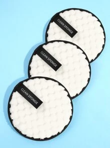 MAANGE 3 Stücke Make-up Entferner Pads, Sanfte & Hautfreundliche Reinigungstücher, Reinigungswerkzeuge, praktisch für die Reise - Weiss - Übersicht 5