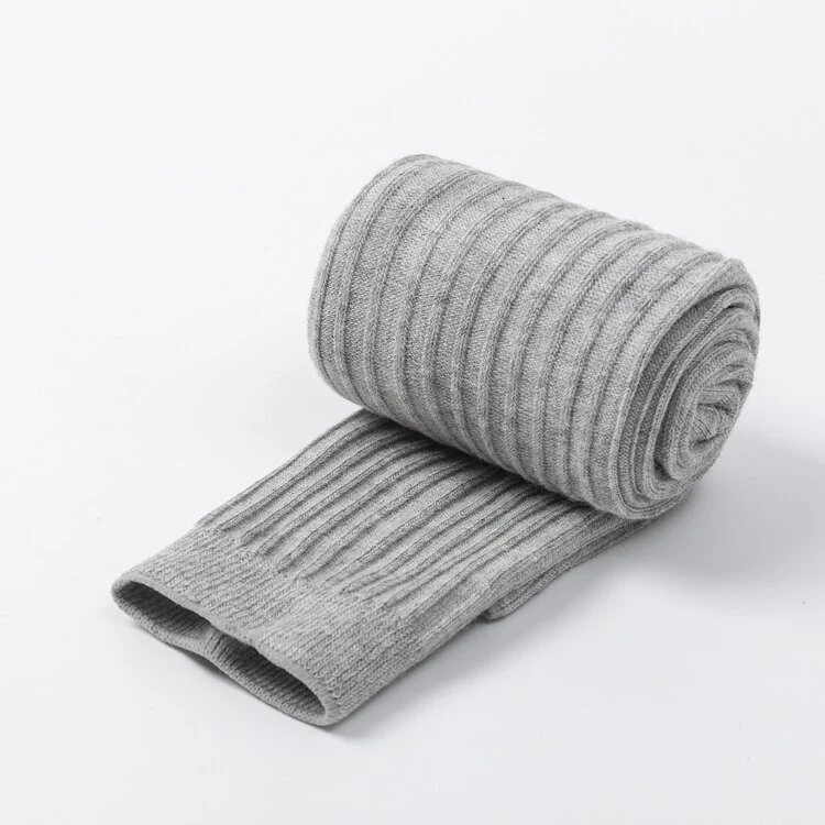 Leggings cortos a rayas simples para niñas en primavera/otoño - Gris - Añade 4